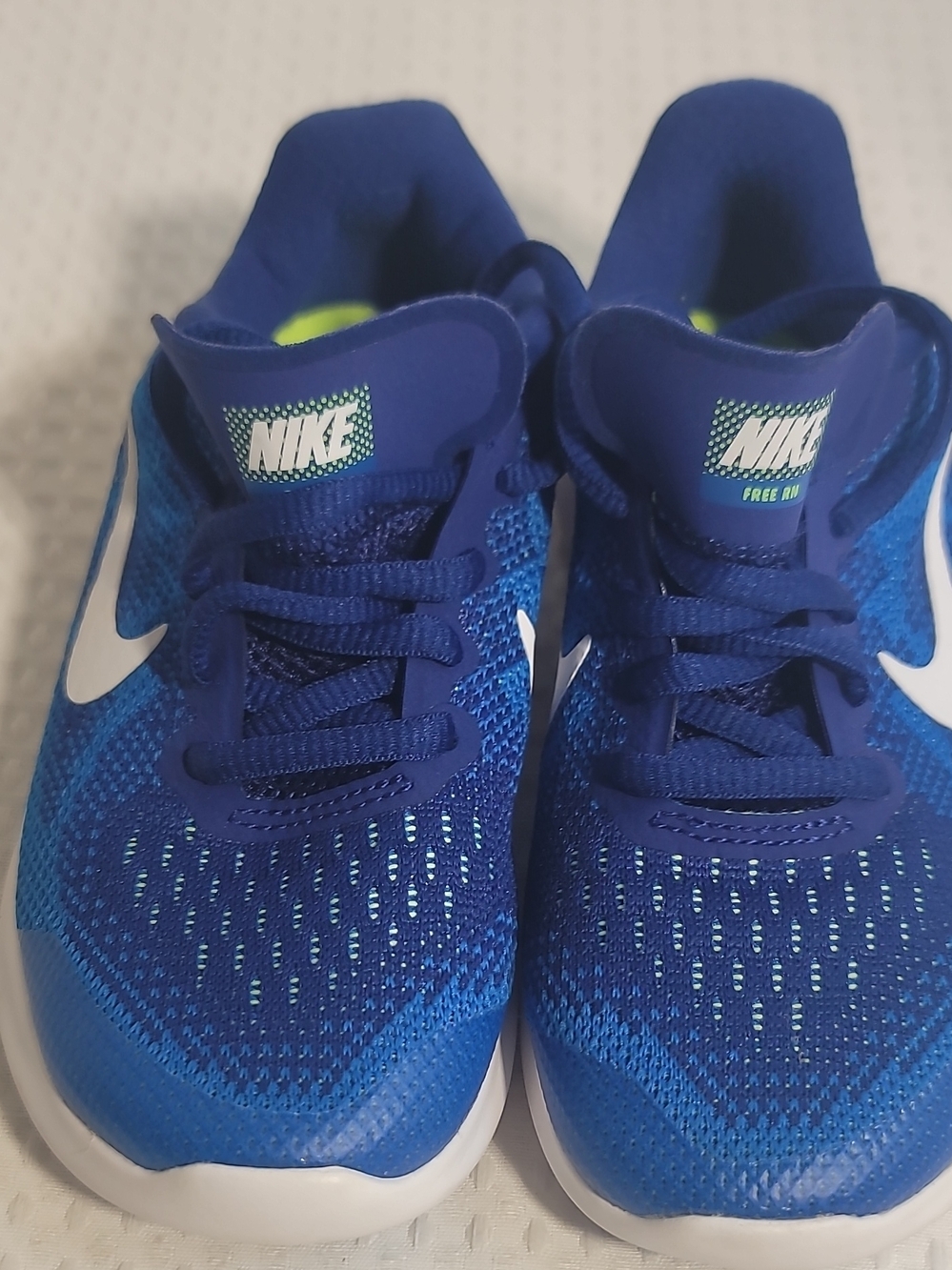 Nike Kids Blue and White Mesh Athletic Sneakers